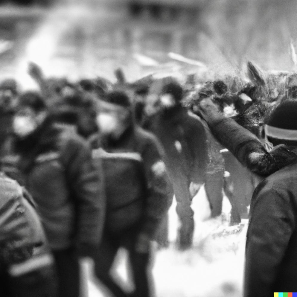 Name:  DALL·E 2023-03-31 12.55.33 - street riots , photorealistic, photo, high detailed like a news in.jpg
Views: 184
Size:  94.6 KB